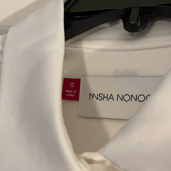 Misha Nonoo Button Down shirt; Size 12, White - Picture 7 of 8
